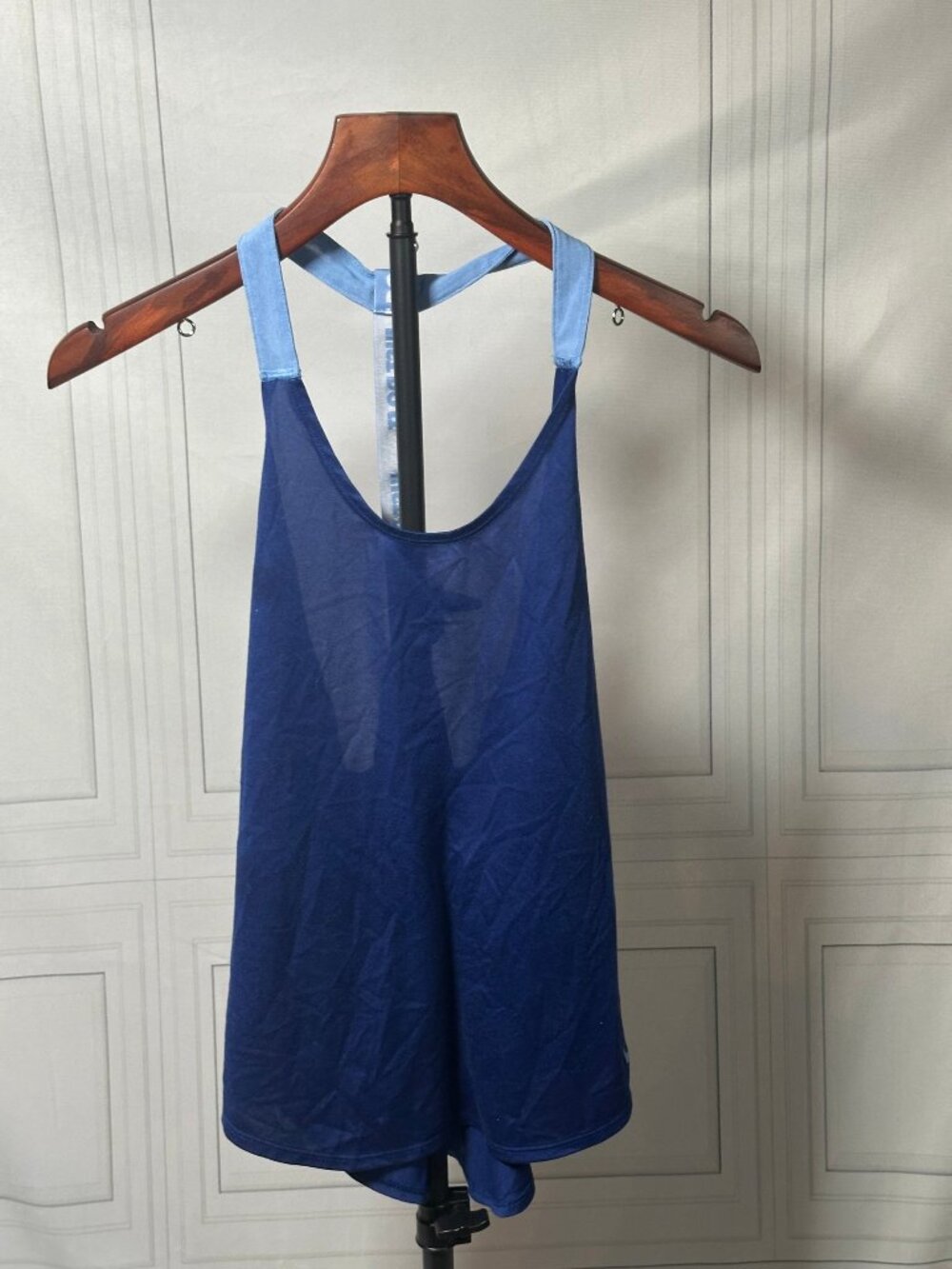 Nike Small Blue Polyester Racerback Tank Top Just Do It